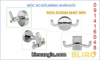 MÓC ÁO ĐÔI,MÁNG KHĂN ĐÔI INOX NHẬT BẢN KHÁCH SẠN,CĂN HỘ