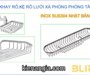 KHAY LƯỚI XÀ PHÒNG,KỆ RỔ PHÒNG TẮM INOX NHẬT BẢN