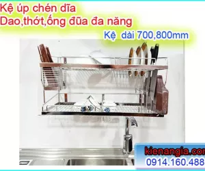 KHAY,KỆ INOX 2 TẦNG 7 TẤC,8 TẤC ÚP CHÉN DĨA ĐA NĂNG