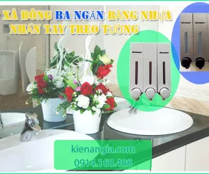 HỘP XÀ PHÒNG,SỮA TẮM,DẦU GỘI NHẤN TAY 3 NGĂN KHÁCH SẠN