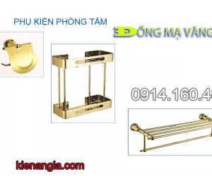 PHỤ KIỆN PHÒNG TẮM ĐỒNG MẠ VÀNG HIỆN ĐẠI
