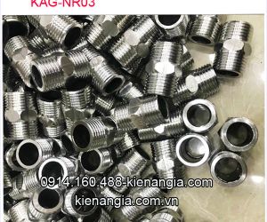 NỐI REN TRONG REN NGOÀI D21 ĐỒNG THAU,INOX 304 KAG-NR0102