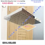 Đầu sen phun mưa inox vuông 20cm KAG-BS40