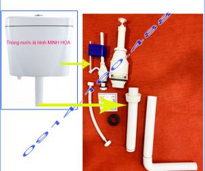 Bộ xả 1 nhấn và co ống nối thùng nước treo bồn cầu KAG-XBC0