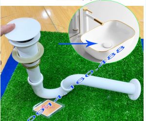 Bộ xả lavabo không lỗ tràn màu trắng KAG-KX66