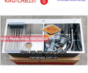 Chậu rửa chén 2 hộc đều 1000x500x240mm KAG-CRB237