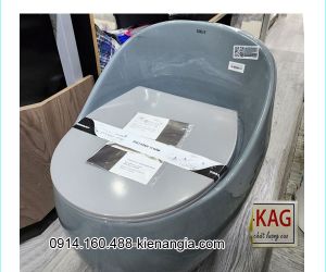 Bồn cầu 1 khối quả trứng màu xám KAG-BCKM38