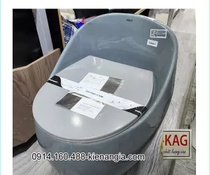 Bồn cầu 1 khối quả trứng màu xám KAG-BCKM38