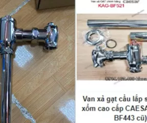 Van xả gạt cầu lắp sàn cho xí xổm cao cấp CAESAR BF521