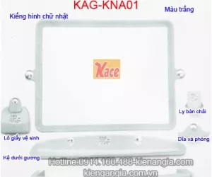 Bộ Phụ kiện gương soi 7 món phòng tắm KAG-KNA01