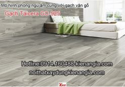 Gạch vân gỗ Taicera ốp lát phòng ngủ