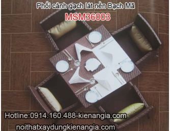 Phối cảnh gạch lát nền Bạch Mã-Bộ MSM