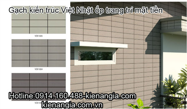 Gạch kiến trúc Việt Nhật ốp mặt tiền