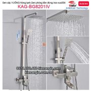Sen tắm đứng vuông inox mờ BIGGO KAG-BG8201IV