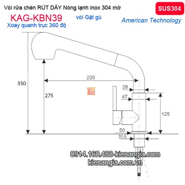KAG-KBN39-Voi-rua-chen-Gat-gu-RUT-DAY-Inox-sus304-Biggo-KAG-KBN39-tskt