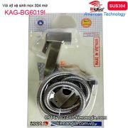 Vòi xịt vệ sinh vuông inox su304 cực mạnh BIGGO KAG-BG6019I