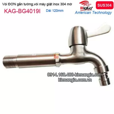 Vòi đơn gắn tường inox sus304 BIGGO  KAG-4019I