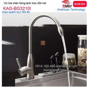 Vòi rửa chén  nóng lạnh inox sus304 BIGGO KAG-BG3210I