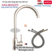 Vòi rửa chén nóng lạnh inox sus304 BIGGO KAG-BG3237I
