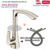 Vòi rửa chén  nóng lạnh inox sus304 BIGGO KAG-BG3233I