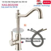 Vòi rửa chén ,vòi lavabo đặt bàn inox sus304 BIGGO KAG-BG3239I