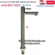Vòi cao 30cm,vòi ống trúc lavabo đặt bàn inox 304 BIGGO KAG-BG1192I3