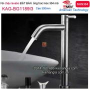 Vòi cao 30cm,vòi ống trúc lavabo đặt bàn inox 304 BIGGO KAG-BG11893