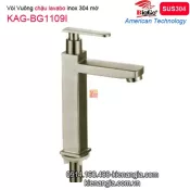 Vòi vuông,vòi lavabo âm bàn inox 304 BIGGO KAG-BG1109I