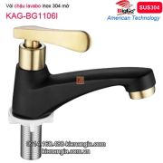 Vòi lạnh lavabo âm bàn inox 304 màu đen BIGGO KAG-BG1106I