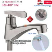 Vòi lạnh chậu lavabo inox sus304 BIGGO-KAG-BG1105I