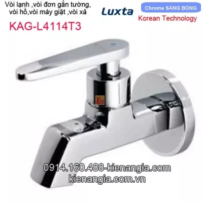 Vòi lạnh vuông gắn tường,vòi đơn Korea-Luxta KAG-L4114T3