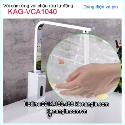 Vòi lavabo,chậu rửa chén cảm ứng tự động Chrome bóng KAG-VCA1040