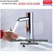 Vòi chậu lavabo cảm ứng inox sus304 bóng KAG-VCA1049
