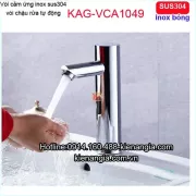 Vòi chậu lavabo cảm ứng inox sus304 bóng KAG-VCA1049