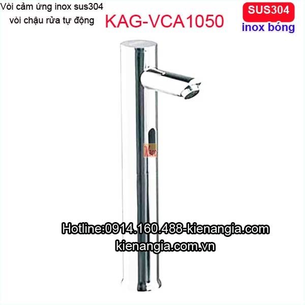 Vòi chậu lavabo cảm ứng inox sus304 bóng KAG-VCA1050
