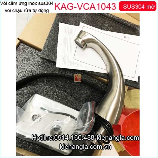 Vòi chậu lavabo cảm ứng inox sus304 mờ KAG-VCA1043