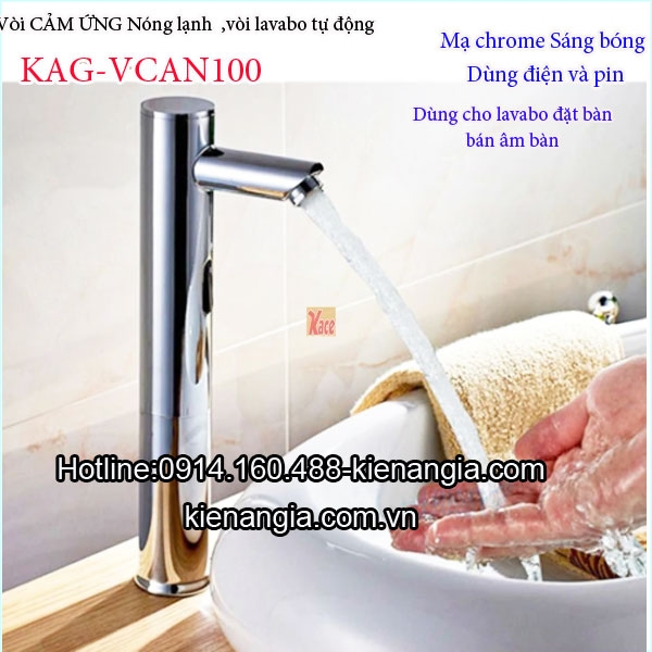 Vòi cảm ứng tự động nóng lạnh chậu đặt bàn KAG-VCAN100