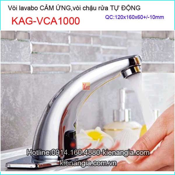 Vòi lavabo cảm ứng tự động Chrome bóng KAG-VCA1000