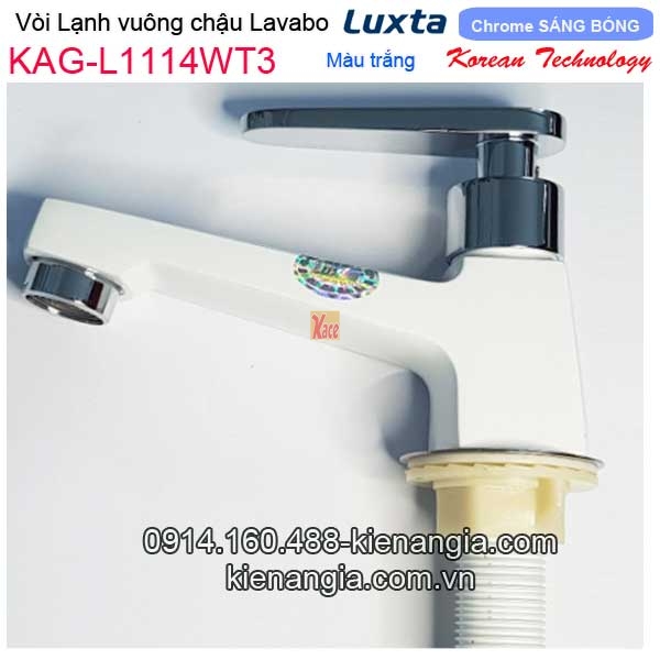 Voi-lanh-Vuong-chau-lavabo-mau-trang-Korea-Luxta-L1114WT3