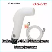 Vòi xịt vệ sinh bằng nhựa đầu xoay 360 độ chống xoắn KAG-KV15
