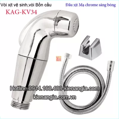 Vòi xịt vệ sinh màu chrome sáng bóng KAG-KV34