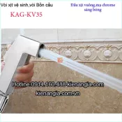 Vòi xịt vệ sinh màu chrome sáng bóng vuông KAG-KV35