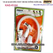 Vòi xịt vệ sinh bằng nhựa đầu xoay chống xoắn KAG-KV44