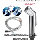 Vòi xịt vệ sinhđồng thau sáng bóng 2 chế độ KAG-KV27