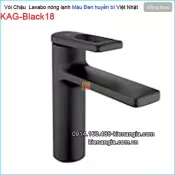 Vòi chậu lavabo nóng lạnh  đồng màu đen KAG-Black18