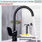 Vòi bếp nóng lạnh đồng đúc màu đen KAG-Black37