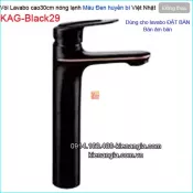 Vòi cao 30cm,Vòi chậu lavabo Đặt bàn màu đen  KAG-Black29