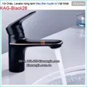 Vòi chậu lavabo nóng lạnh  đồng màu đen KAG-Black28