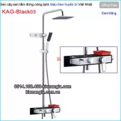 Sen tắm đứng màu đen trắng huyền bí nóng lạnh KAG-Black03