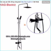 Sen tắm đứng màu đen huyền bí nóng lạnh KAG-Black02